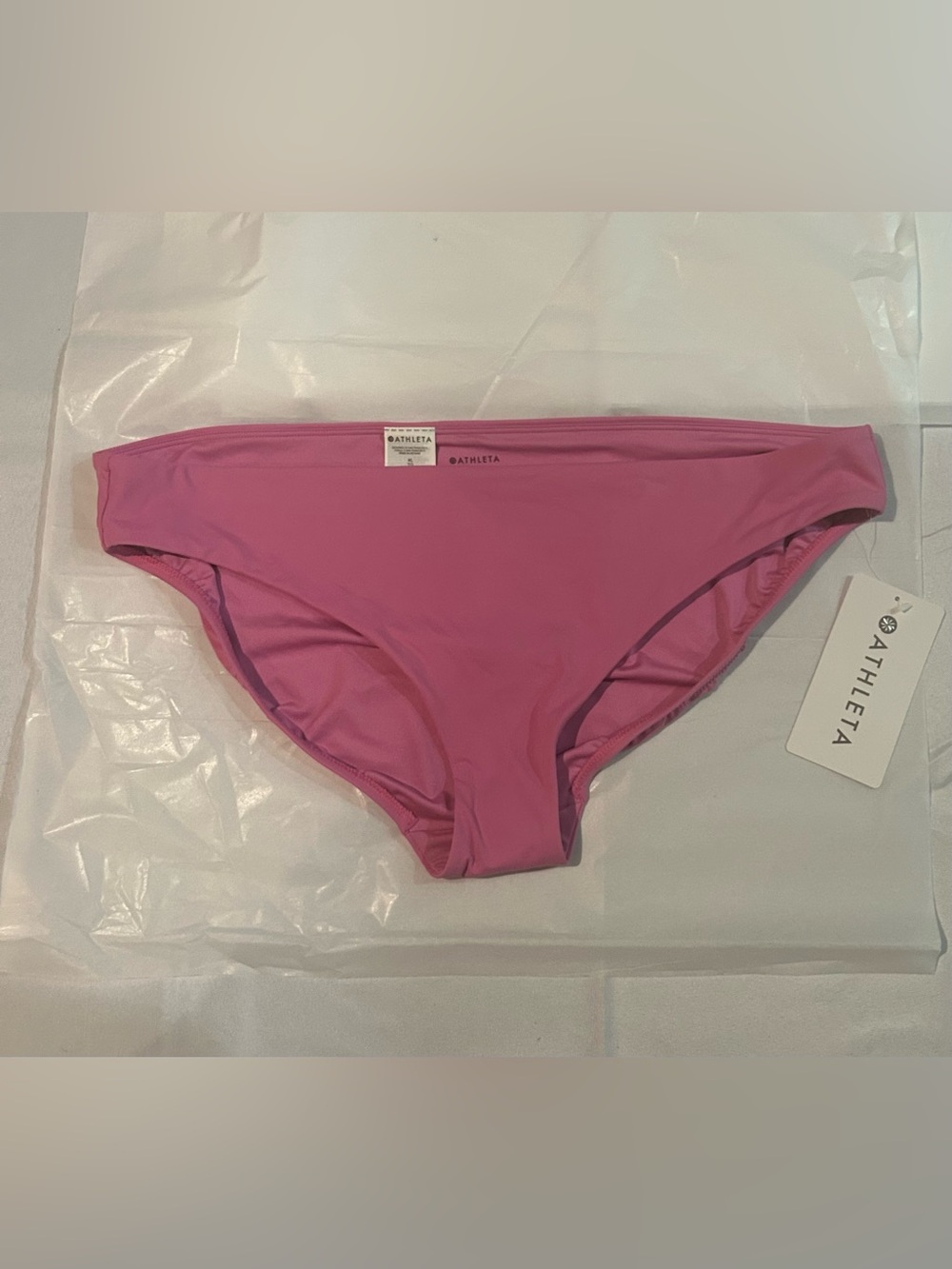 Athleta bikini bottoms mid-rise athletic high-performance stretch fabric designe